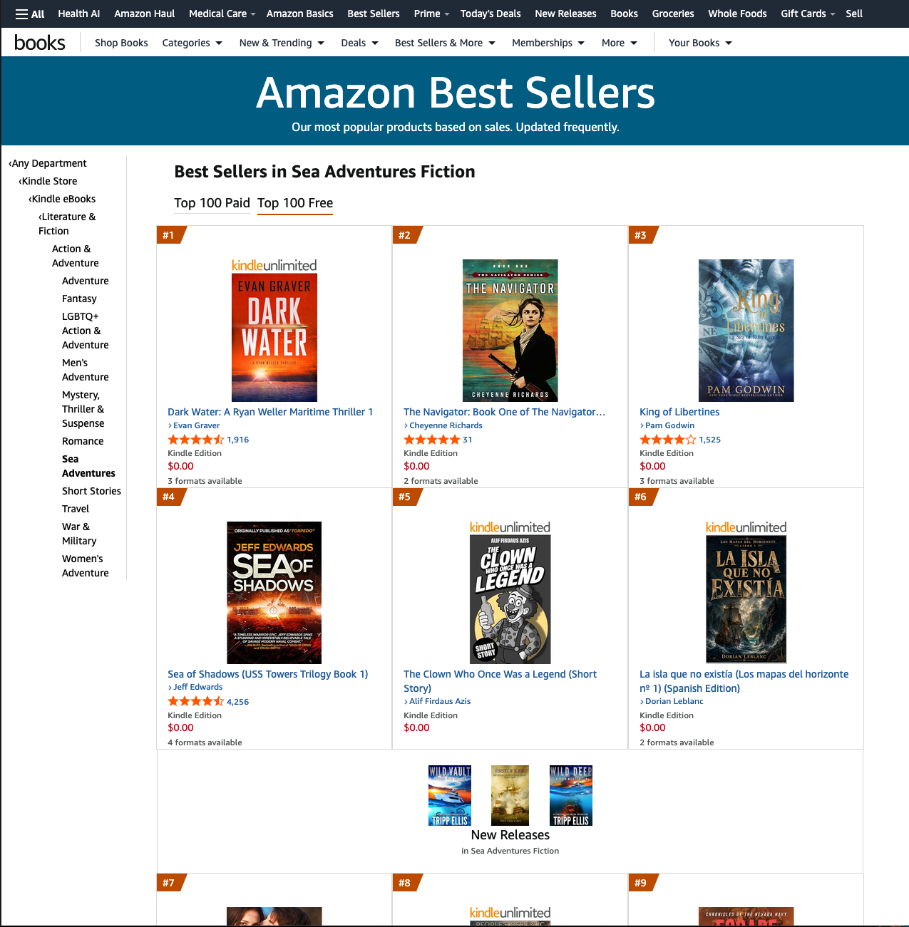 Amazon Best Sellers list